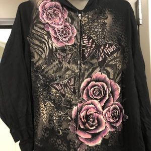 Lightweight zip up sweatshirt